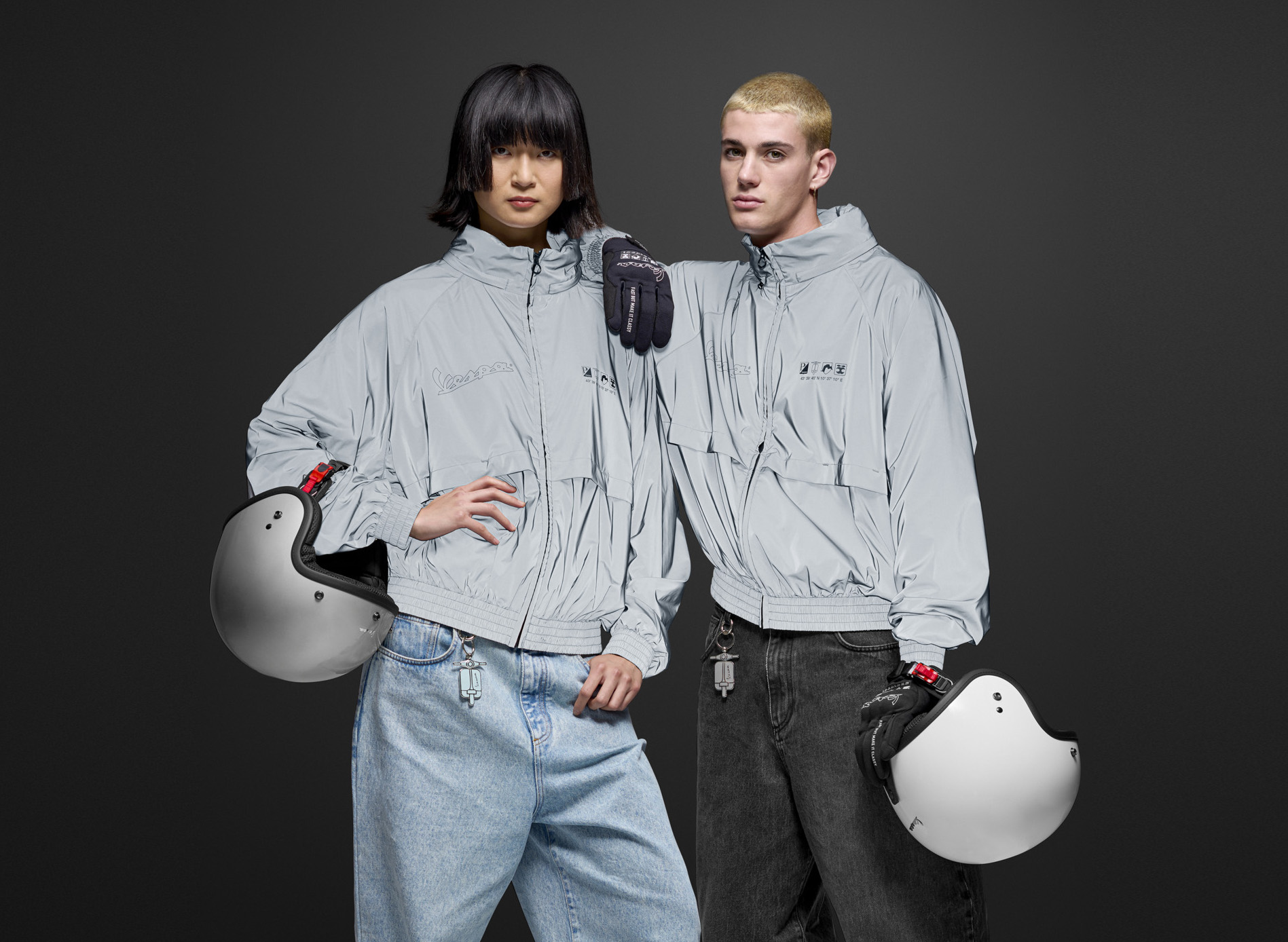 Vespa windjack Blade grijs DEC collectie