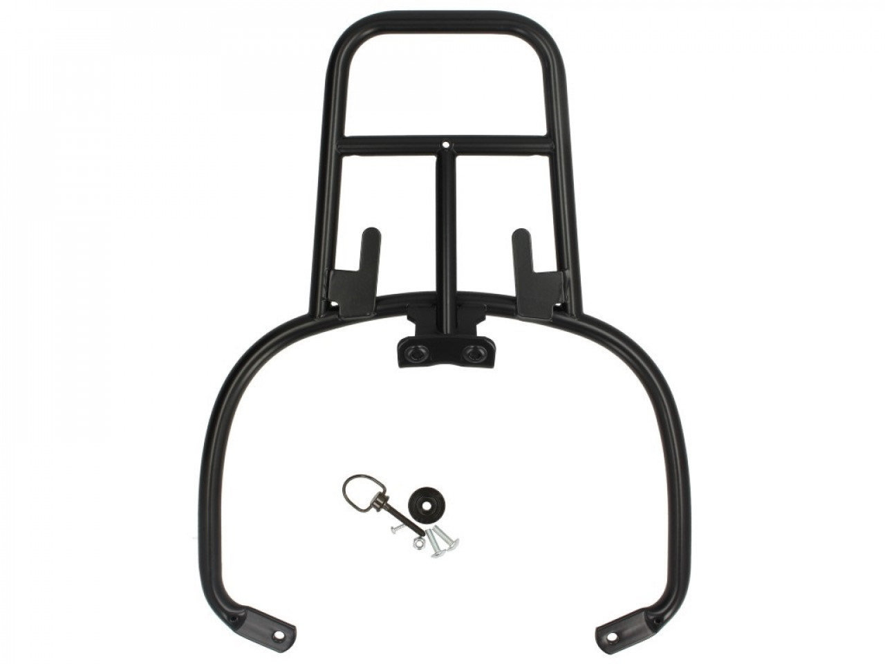 Vespa GTS bagagedrager achter, matzwart, voor Vespa-topkoffer van 32 liter