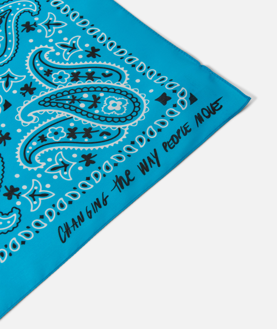 Vespa bandana "140 jaar Piaggio" blauw wit