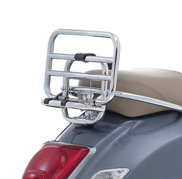 Origineel opklapbaar achterbagagerek chroom voor Vespa GTS/GTV