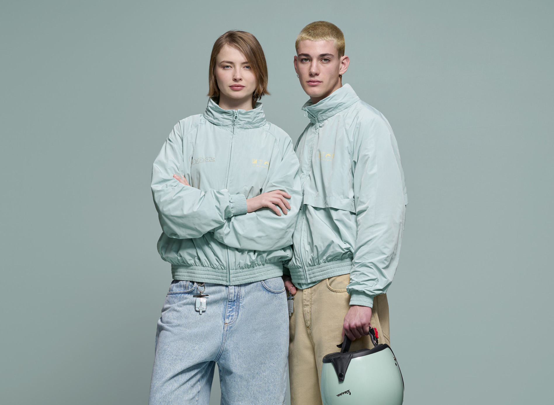 Vespa windjack Origin groen DEC collectie