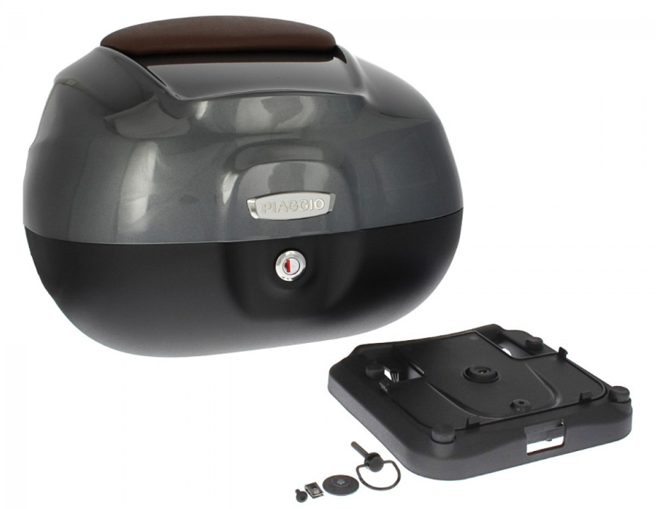Topkoffer 37 l met rugleuning voor Piaggio Medley 125/150 (16-18) - grijs 798/B