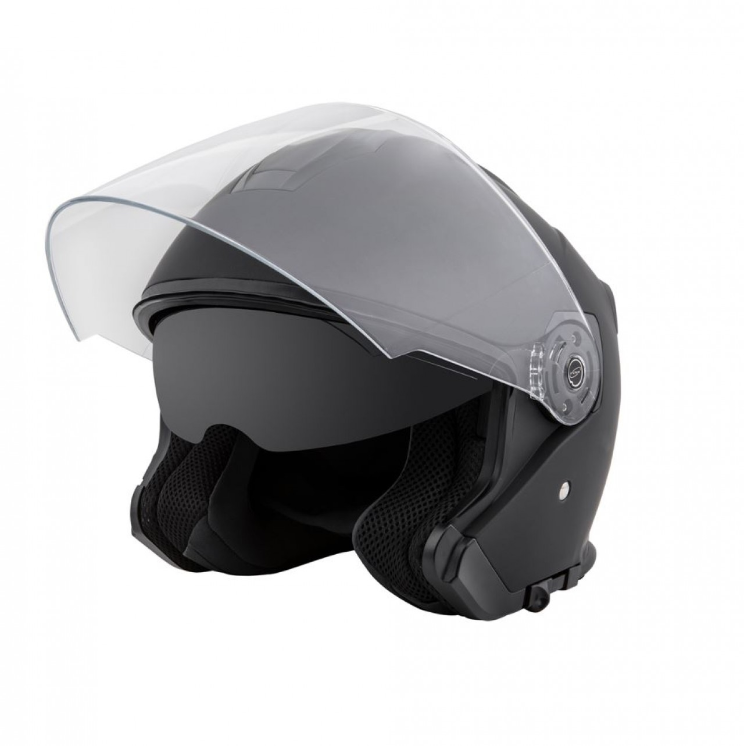 Piaggio PFJ Jet helm zwart, mat