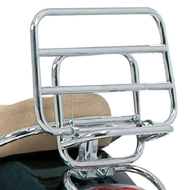 Originele Vespa achterste vouwbare bagagedrager chroom Vespa LX / S