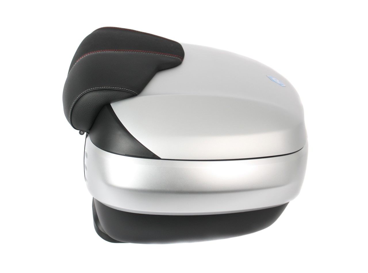 Topkoffer 50 l, (H4_grijs mat 760/B) incl. rugkussen voor Piaggio MP3 500 Sport Advance HPE