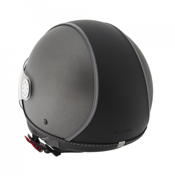 Piaggio Demi Jet helm, carbon skin, grijs, mat - maat XS