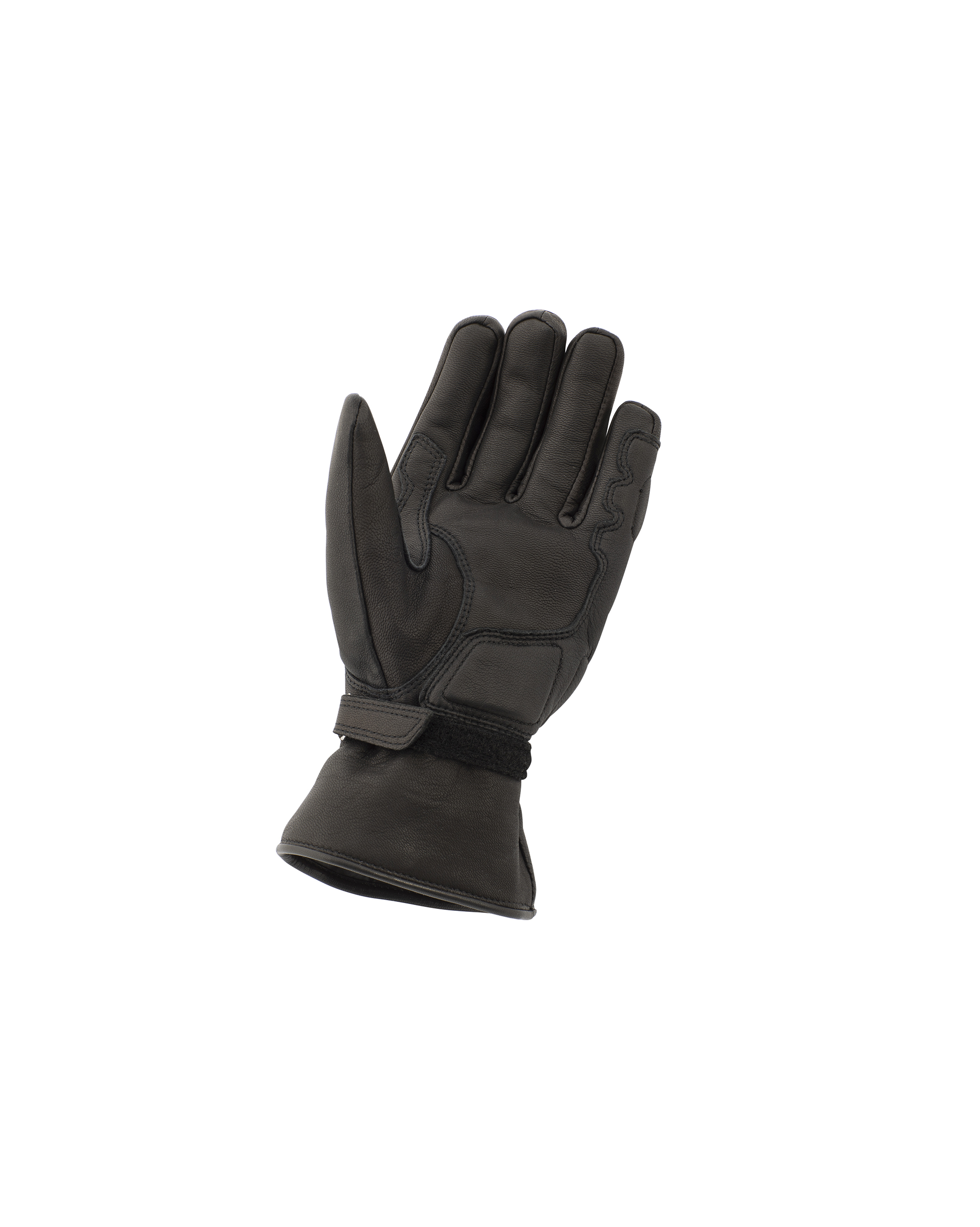 Vespa 3/4 winterhandschoenen, leer, zwart - L