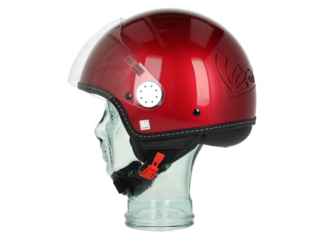 Vespa Helm "Visor" 2.0 Jet Helm Rood Moet 880/A Maat XS