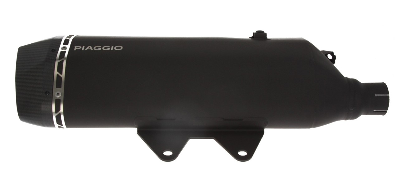 Slip-on uitlaatdemper roestvrij staal zwart voor Piaggio MP3 HPE 400