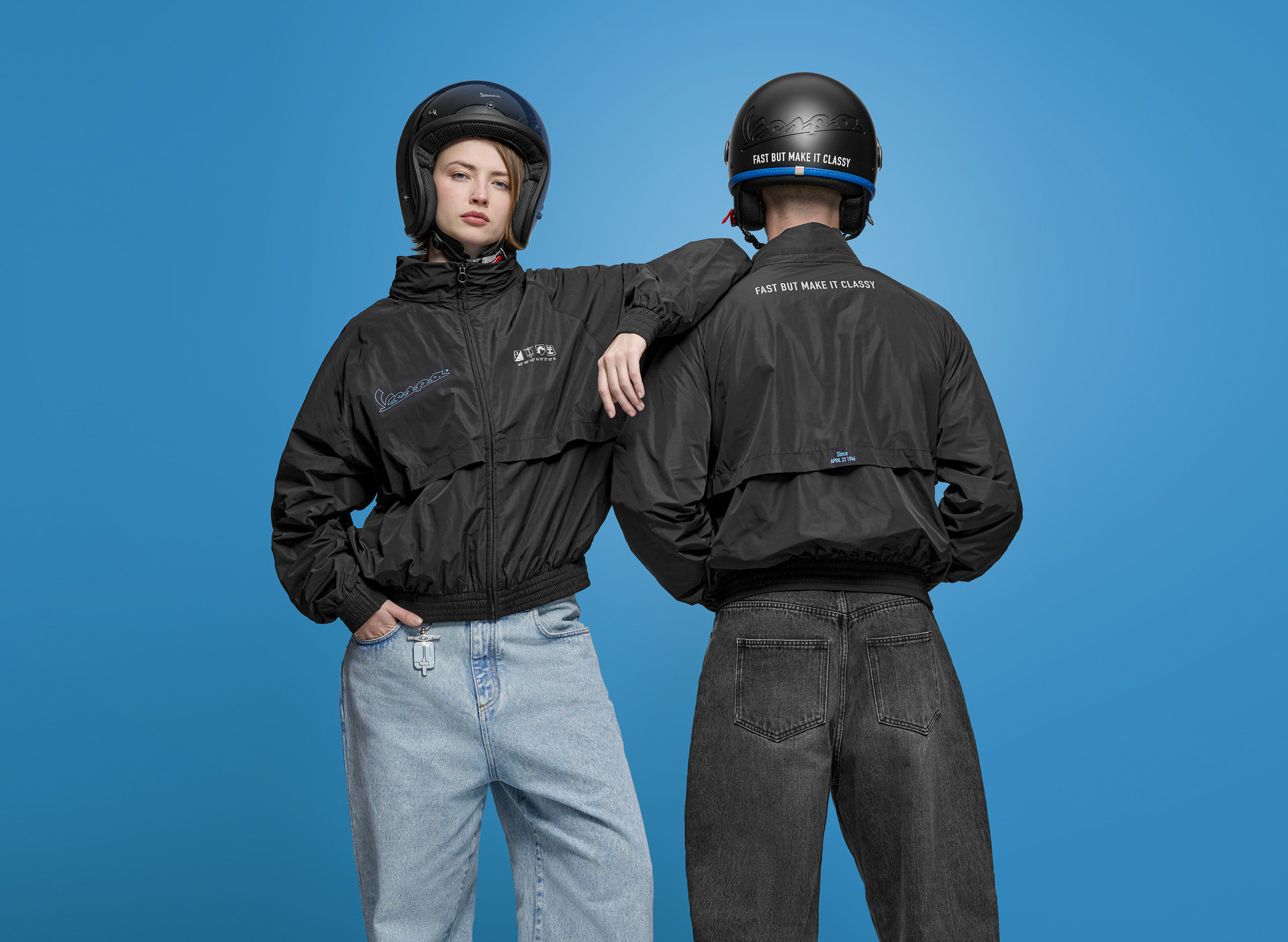 Vespa windjack zwart DEC collectie