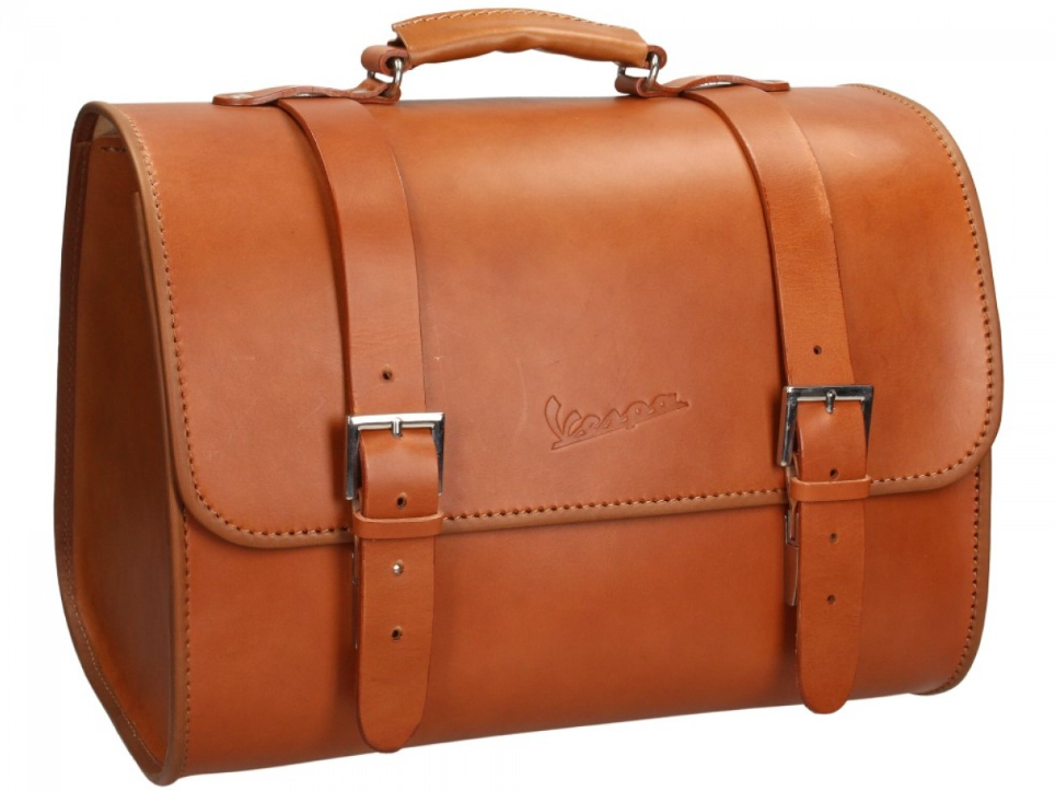 Originele Vespa lederen tas - Bruin