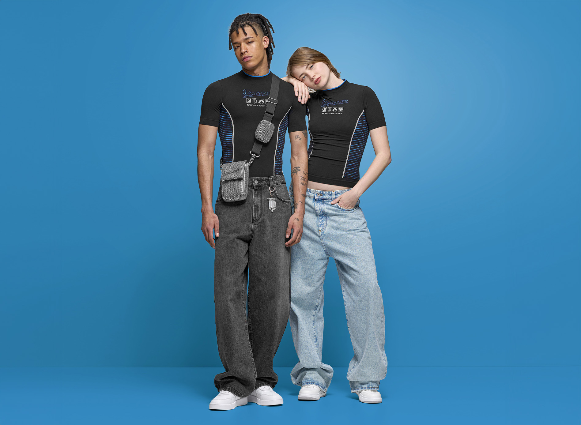 Vespa schoudertas zwart