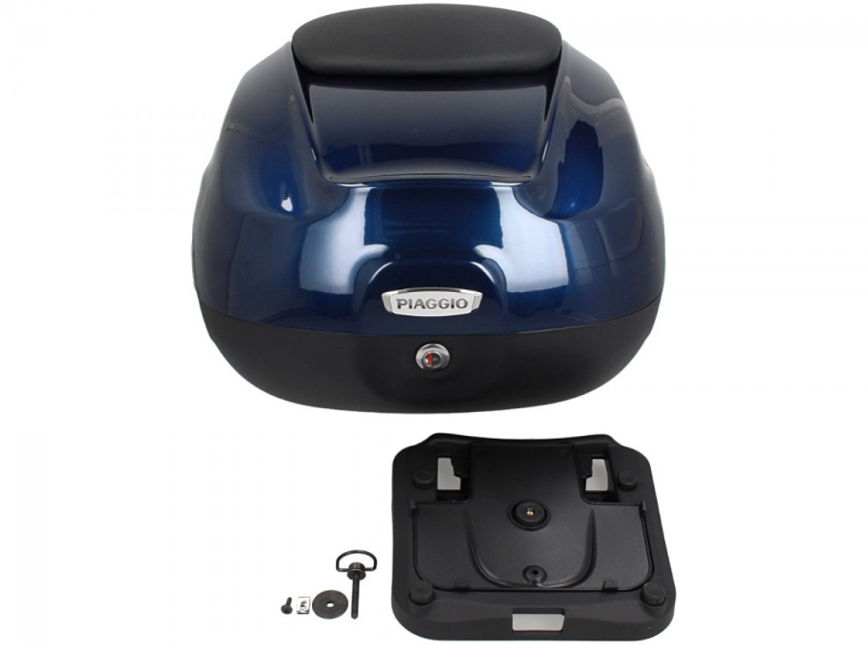 Topkoffer 37 l met rugleuning voor Piaggio Medley 125/150 (16-18) - blue midnight 222/A
