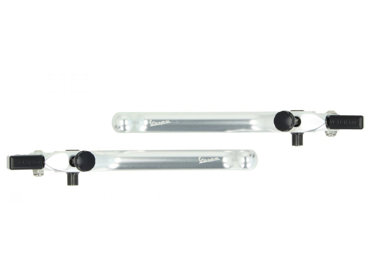 Stuurset, aluminium, geanodiseerd, set van handvatten, hendels en bar ends voor Vespa GTS