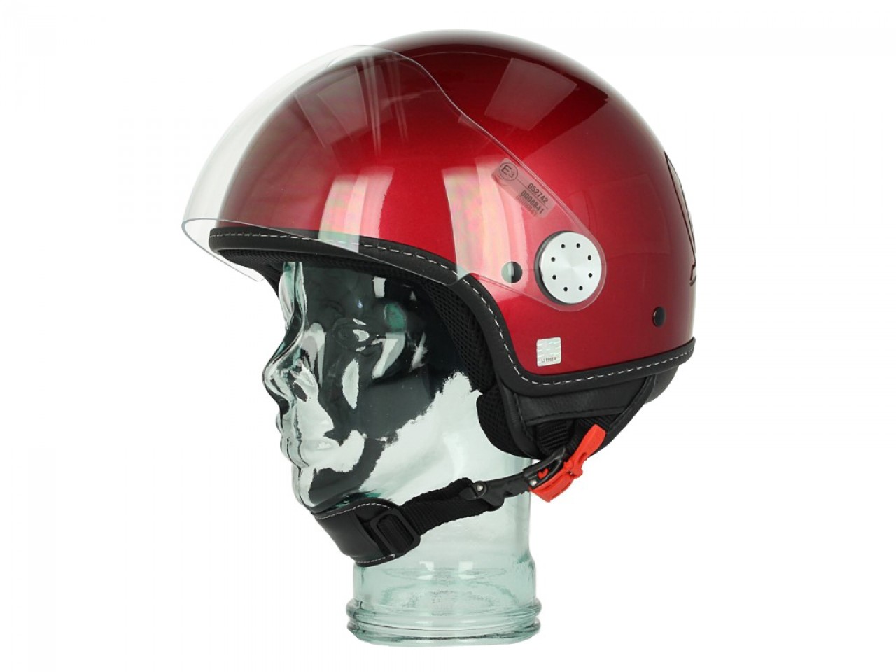 Vespa Helm "Visor" 2.0 Jet Helm Rood Moet 880/A Maat XS