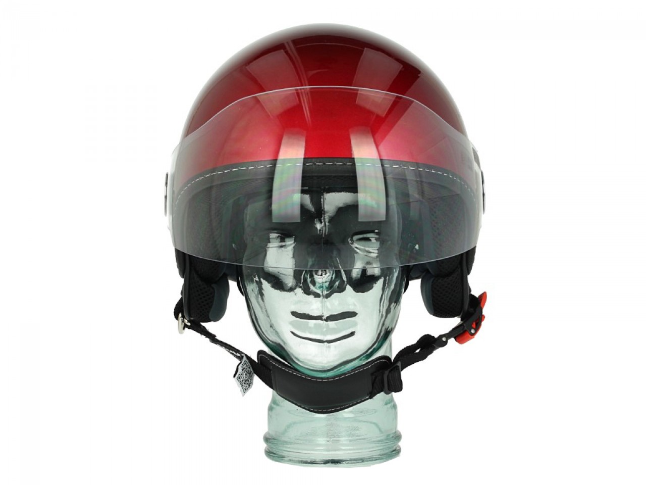 Vespa Helm "Visor" 2.0 Jet Helm Rood Moet 880/A Maat XS