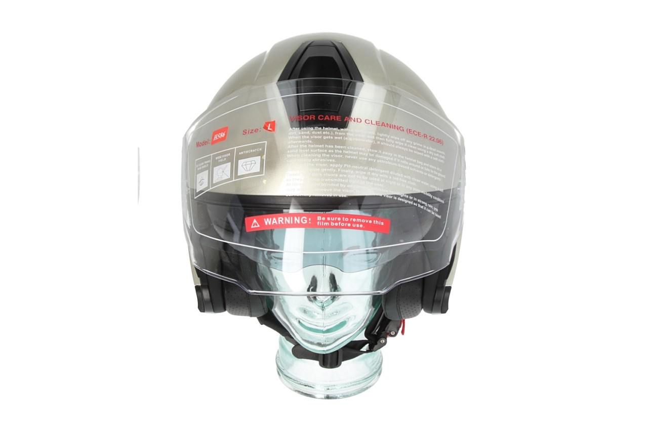 Piaggio Jet Helm Volledig Jet PFJ grijs glanzend