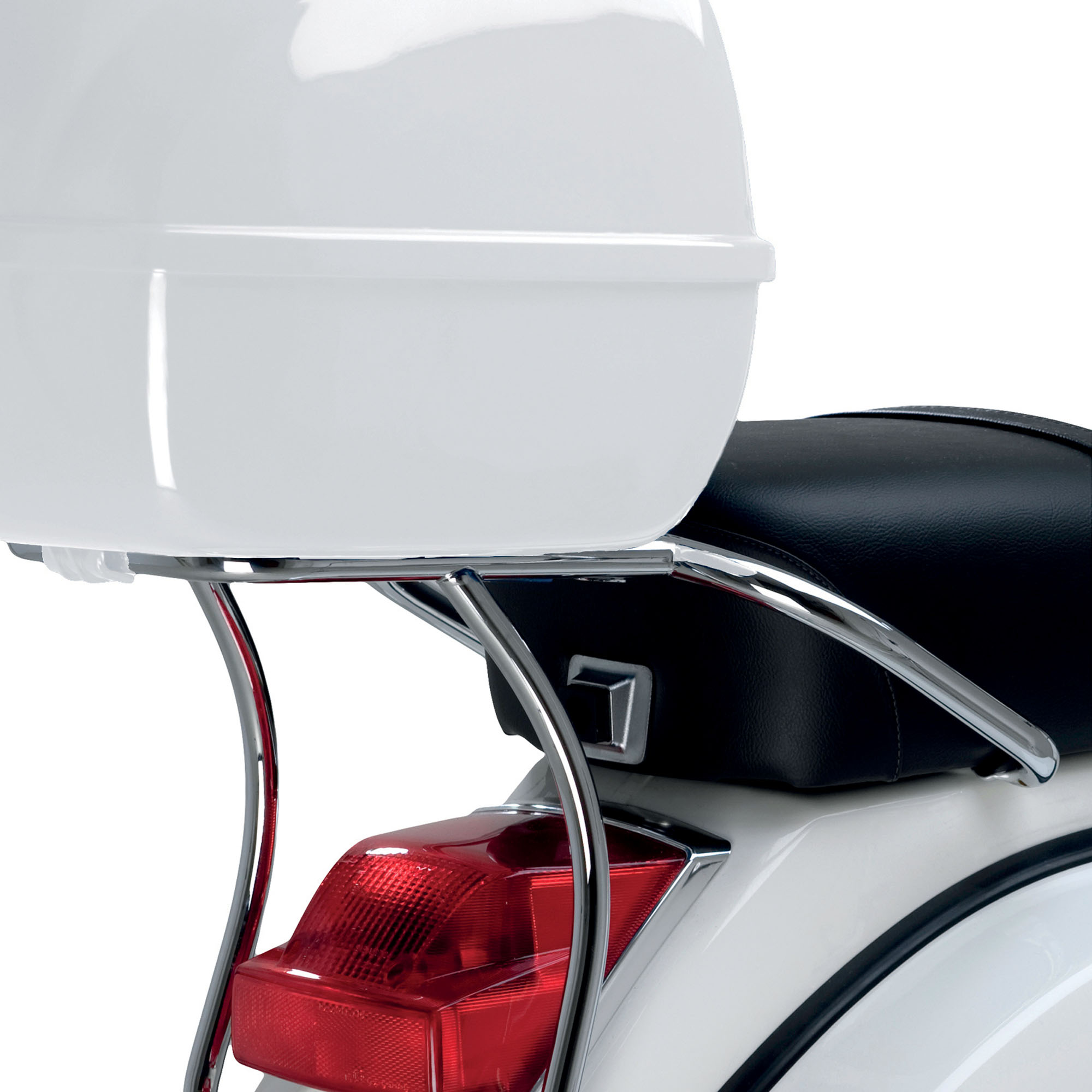 Originele chromen bagagedrager achter voor Vespa PX