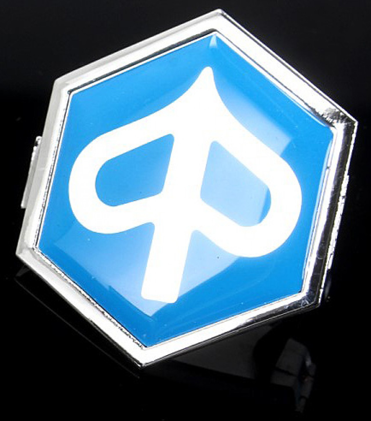 Embleem "PIAGGIO" cascade, blauw