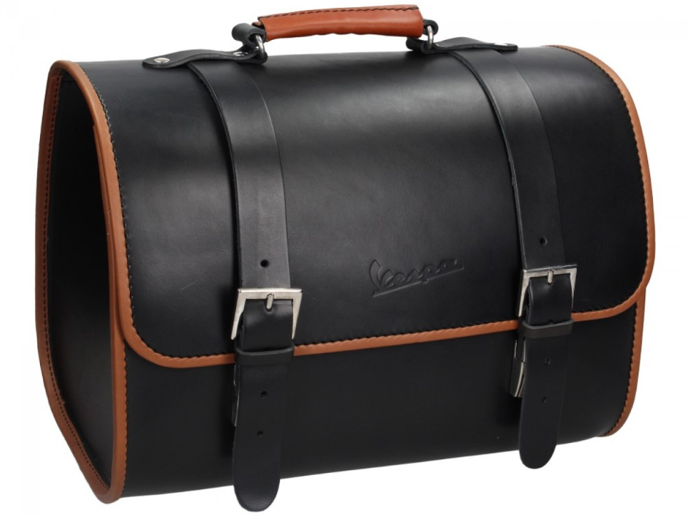 Originele Vespa lederen tas - Zwart