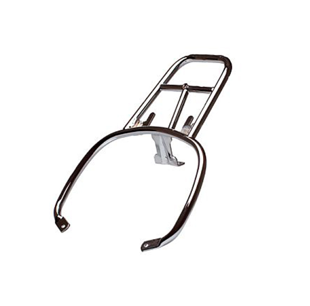 Vespa GTS achterbagagedrager, verchroomd, voor Vespa-topkoffer van 32 liter