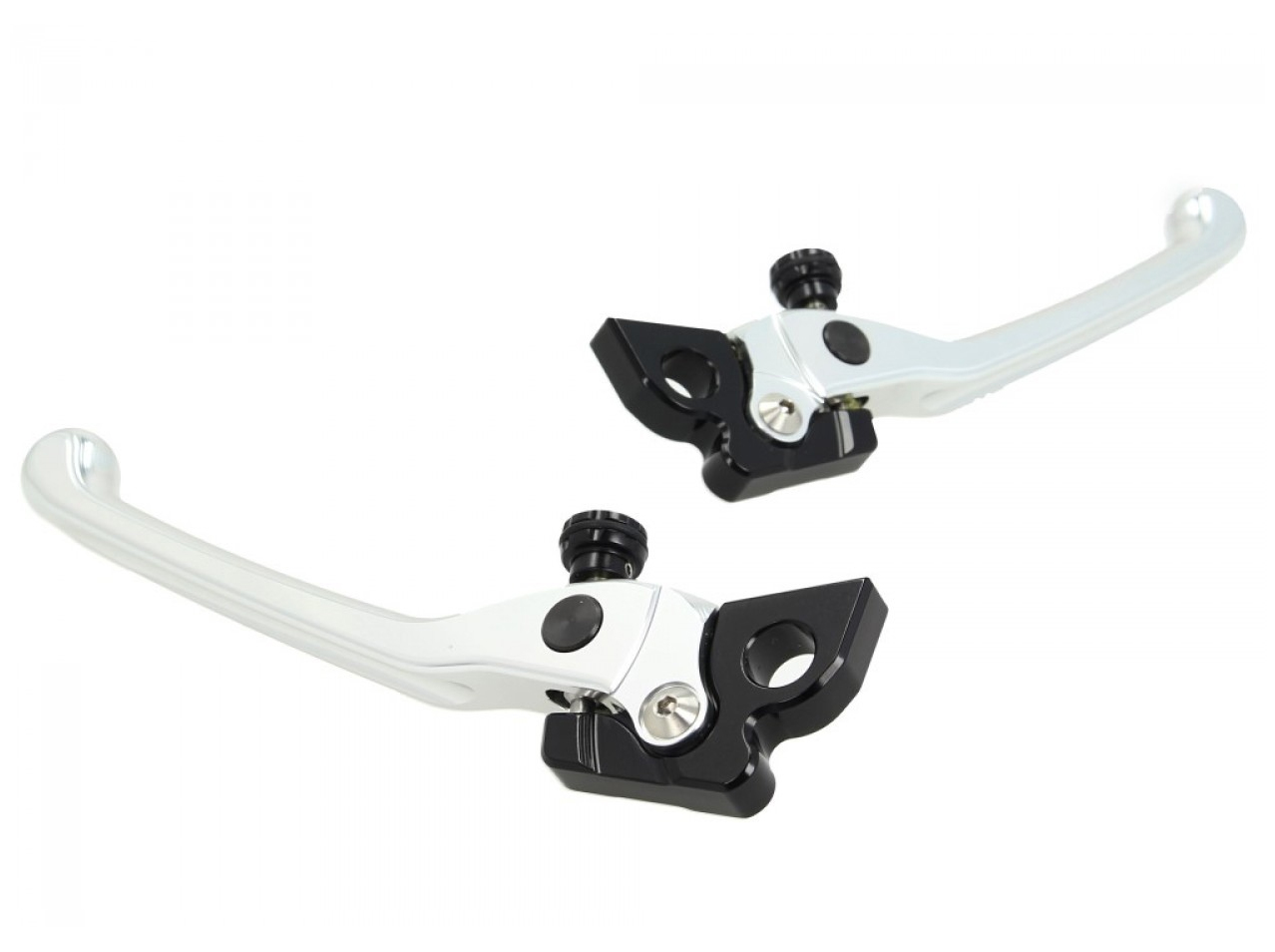 Stuurset, aluminium, geanodiseerd, set van handvatten, hendels en bar ends voor Vespa GTS