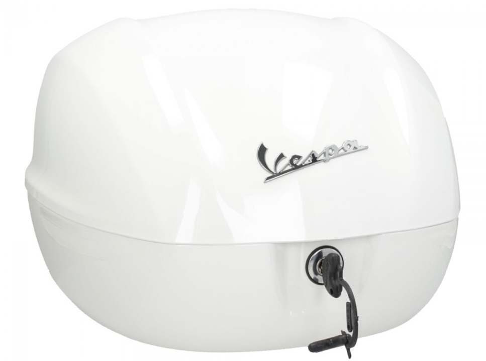 Vespa-topkoffer 32 l, glanzend wit 544, zonder rugleuning