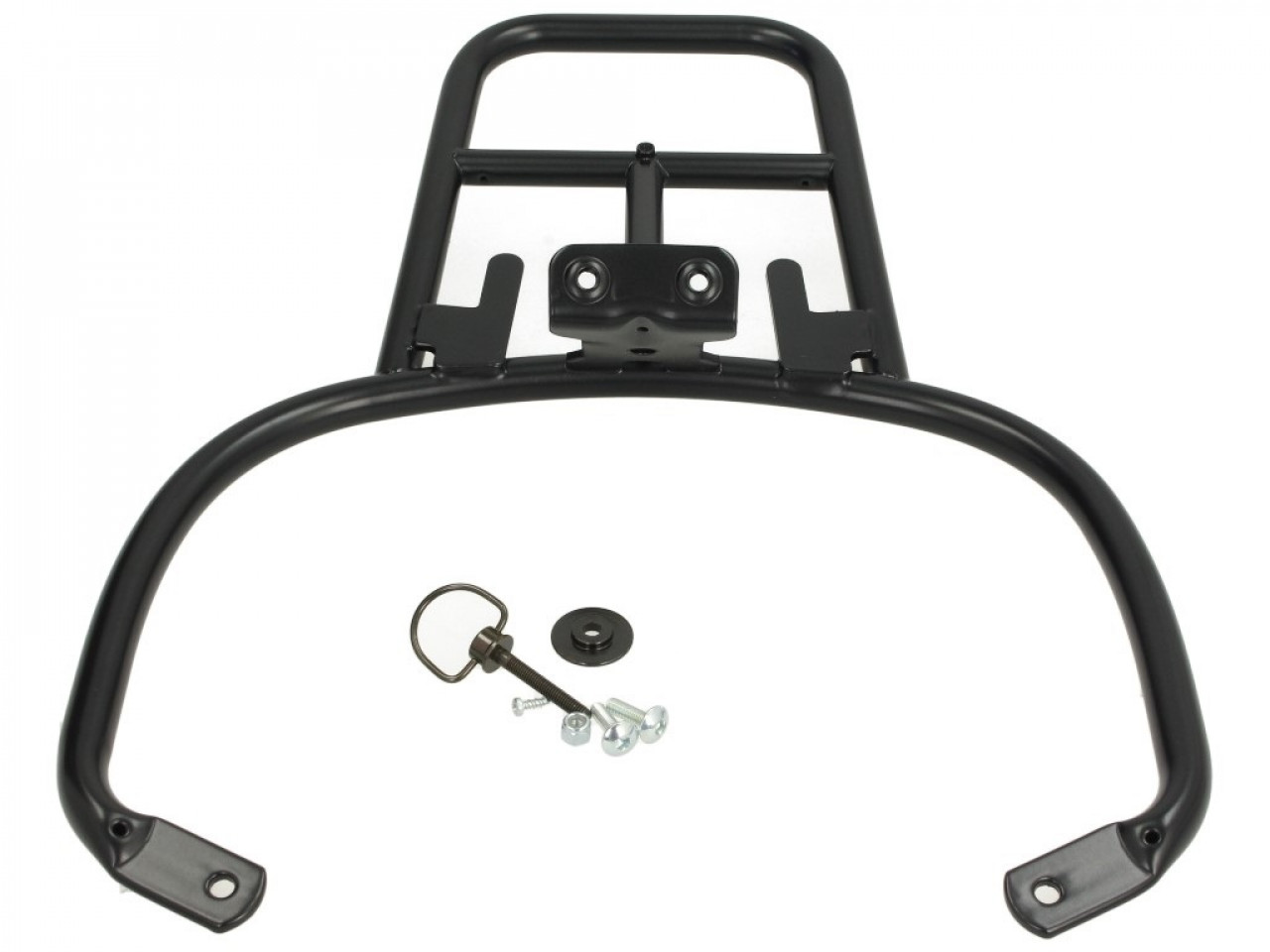 Vespa GTS bagagedrager achter, matzwart, voor Vespa-topkoffer van 32 liter