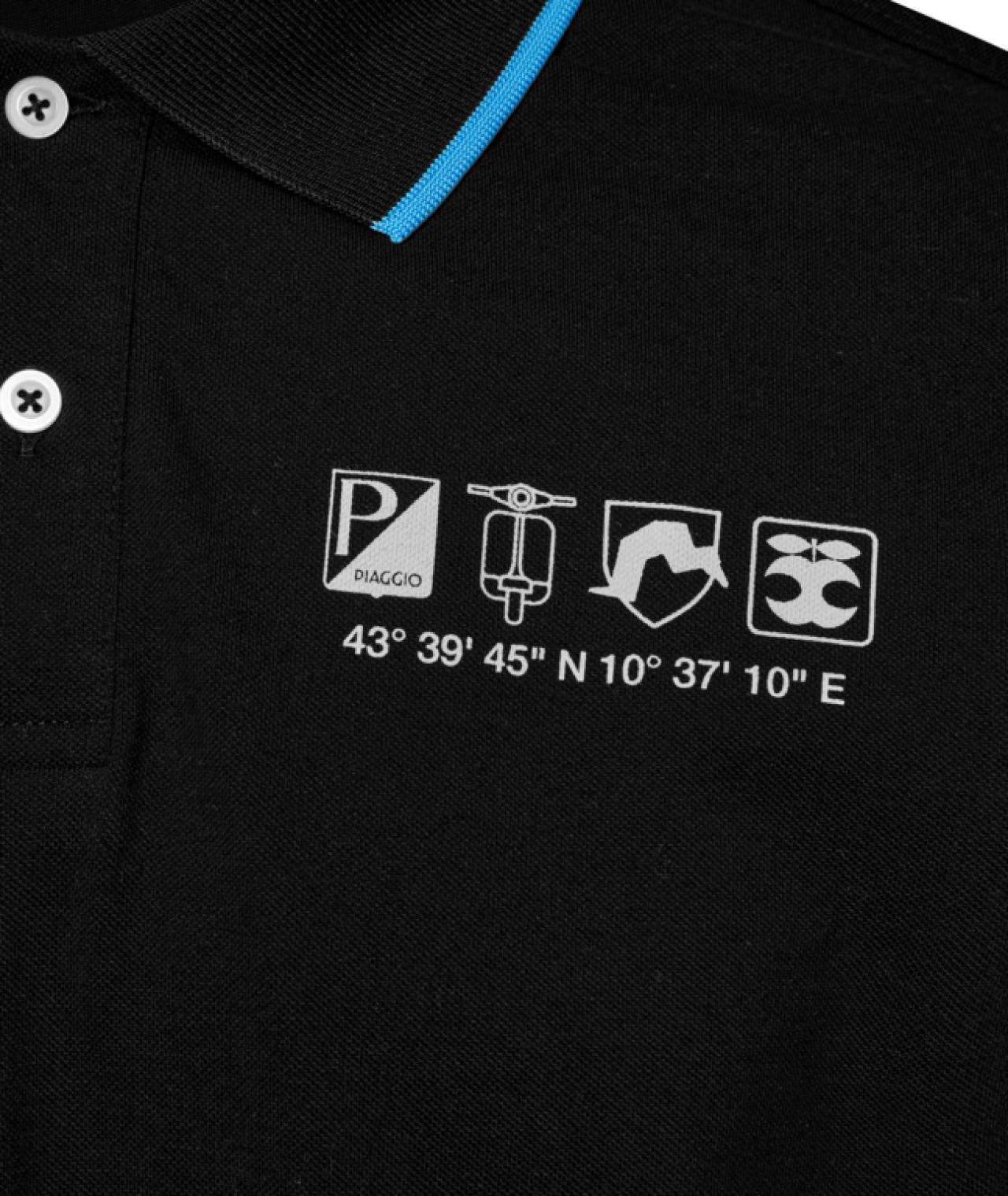Vespa-poloshirt zwart DEC-collectie