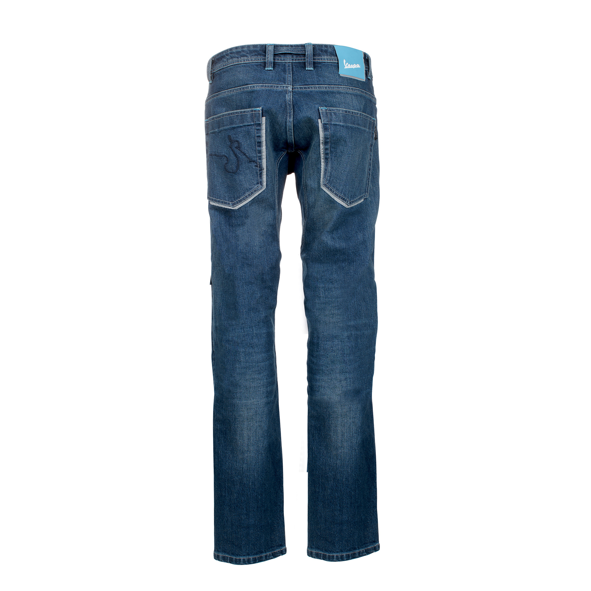 Vespa broek polyester denimblauw